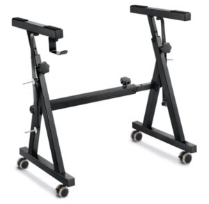 Donner Universal Heavy-Duty Z-Style Keyboard Stand with Wheels Adjustable Height/Width
